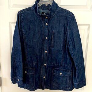 Talbots Dark Blue Denim Jean Jacket